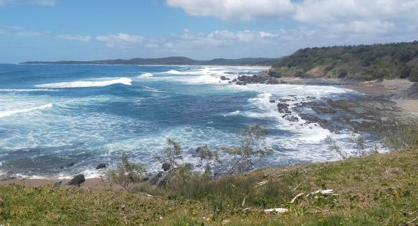 Photo of surf and headland in Solitary Islands National Park, NSW