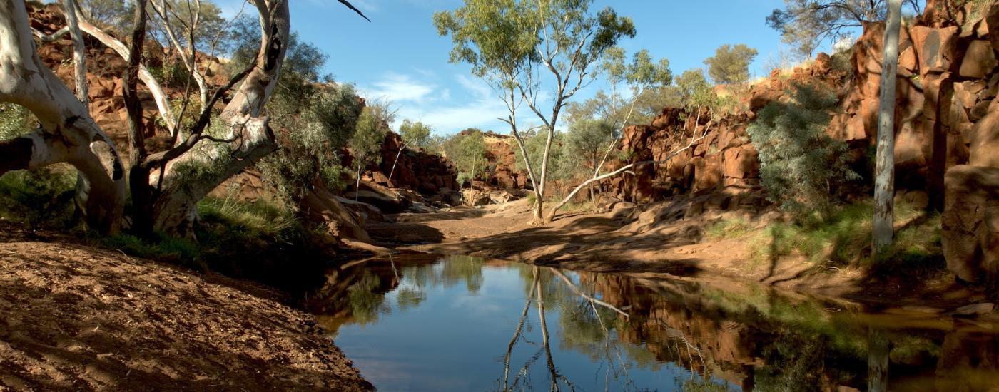 Part of Weeli Wolli Creek a billabong in Western Australia
